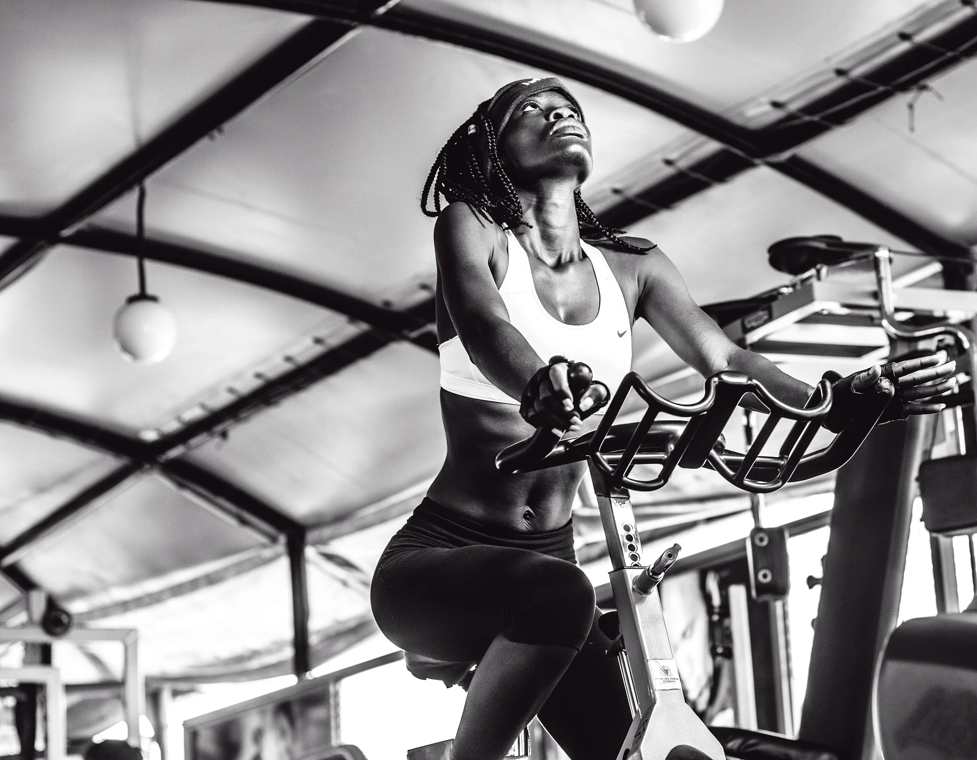 Woman cycling — active lifestyle training